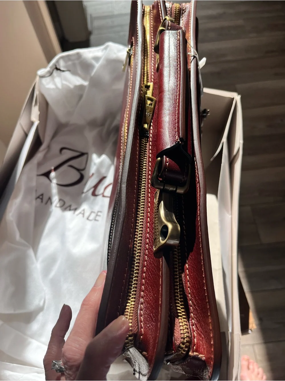 Brand new Buccio Handmade in Italy Men’s Briefcase
